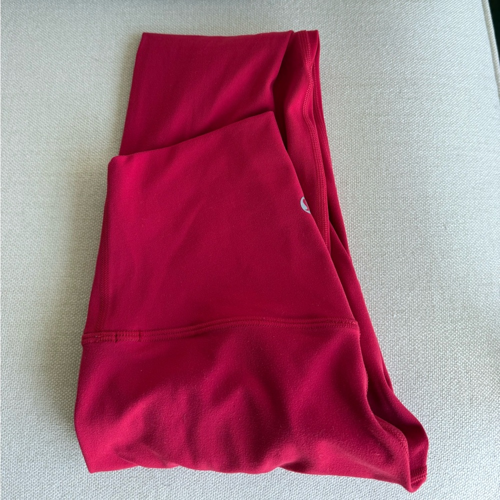 Red Lululemon Align Leggings